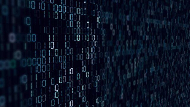 Bin&auml;rcode Matrix Nullen und Einsen Hintergrund Animation