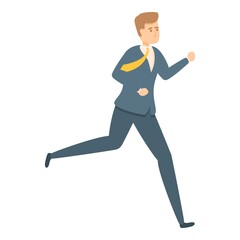 Manager evacuation icon. Cartoon of Manager evacuation vector icon for web design isolated on white background