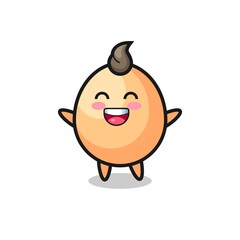 happy baby egg cartoon character