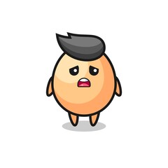 disappointed expression of the egg cartoon
