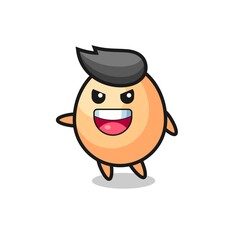 Fototapeta premium egg cartoon with very excited pose