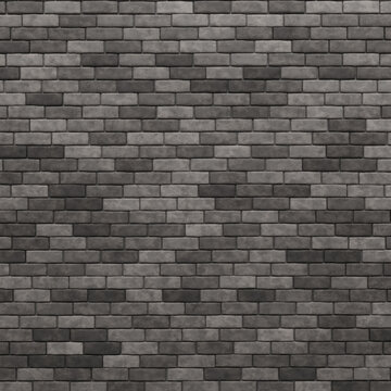 Fototapeta Grey brick wall texture background. 3D rendered.