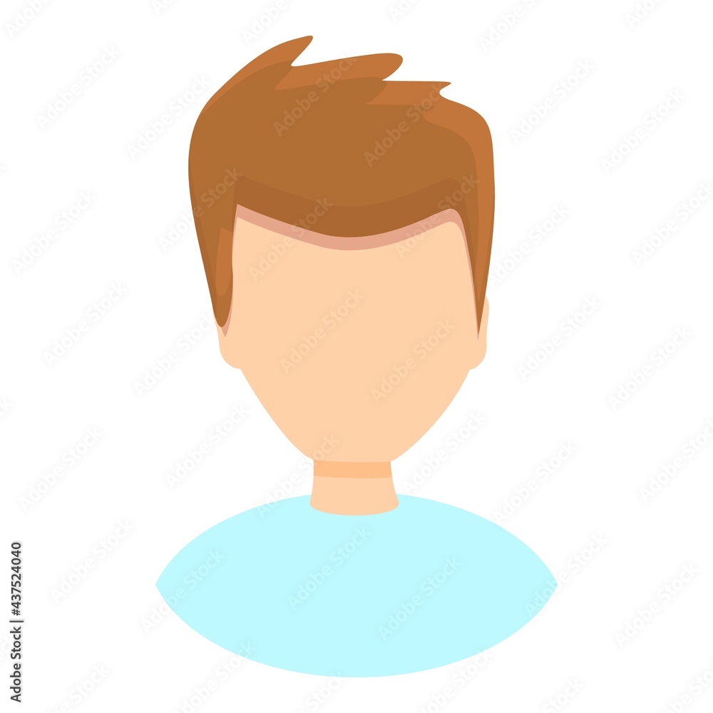 Poster anonymous schoolboy icon. cartoon of anonymous schoolboy vector icon for web design isolated on whit