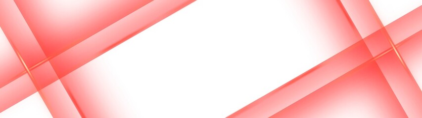 Abstract modern background with crossed tapes around place for your text - red on white - 3D Illustration