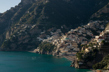 view of the sea from the mountain. Positano