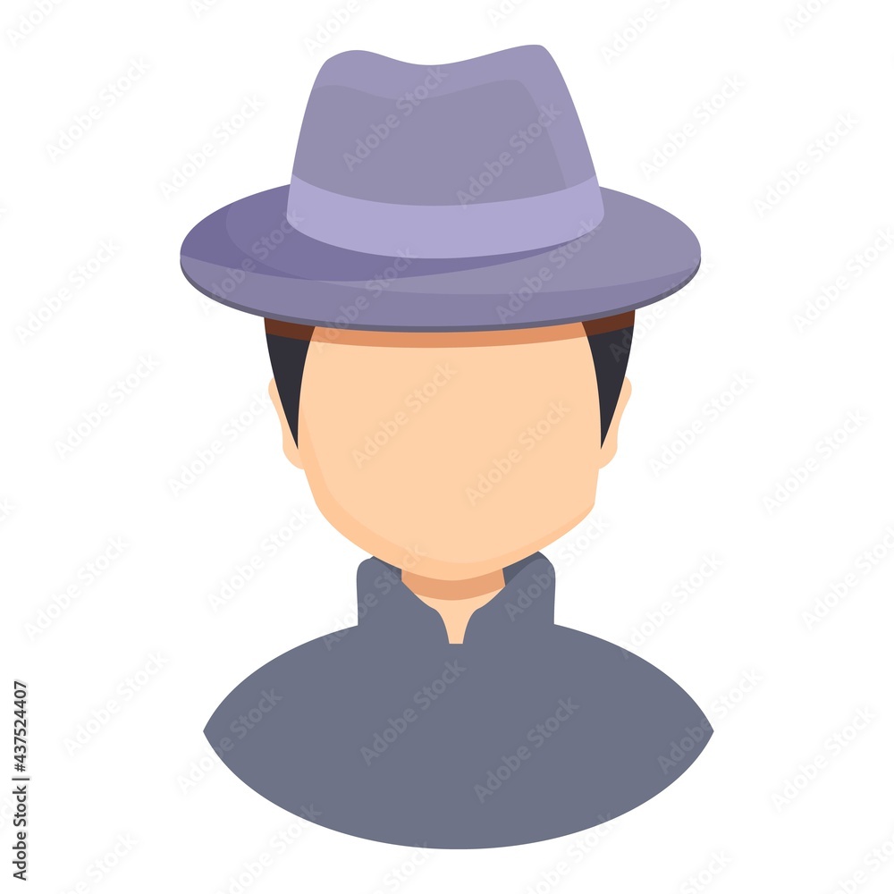 Poster anonymous agent icon. cartoon of anonymous agent vector icon for web design isolated on white backgr