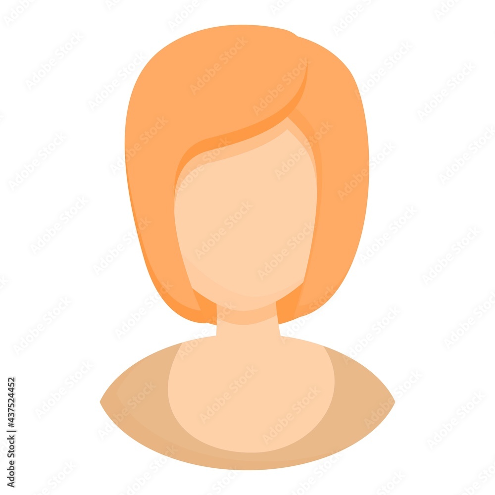 Poster anonymous lady icon. cartoon of anonymous lady vector icon for web design isolated on white backgrou
