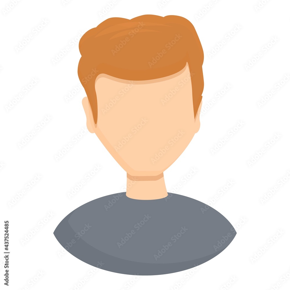 Poster anonymous man face icon. cartoon of anonymous man face vector icon for web design isolated on white 
