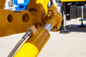 Hydraulic piston system for bulldozers, tractors, excavators, chrome plated cylinder shaft of...