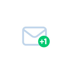 email, inbox alert icon
