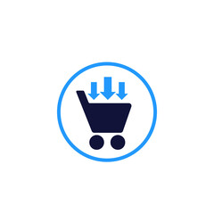 purchase order, commerce vector icon on white