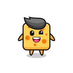 illustration of the argue between two cute cheese characters