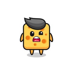 cheese cartoon with an arrogant expression