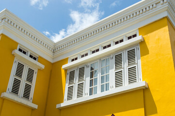 Yellow Colonial House