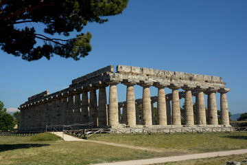 TEMPIO DI HERA,PAESTUM,ITALIA,2 GIUGNO 2021.