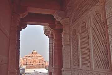 newly constructed temple architecture , haryana,india