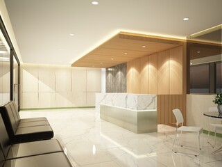 Sketch design of interior reception