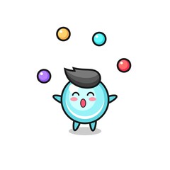 the bubble circus cartoon juggling a ball