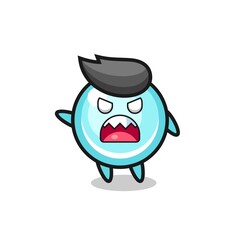 cute bubble cartoon in a very angry pose