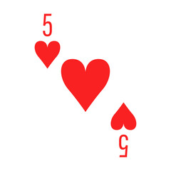 Illustration for heart poker card.