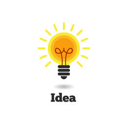 Bright Creative Idea Concept Abstract Shining Light Bulb