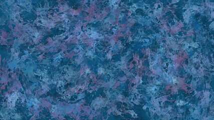 Obraz premium Dark abstract desktop background of light blue and lilac blurry texture spots on a dark blue background.