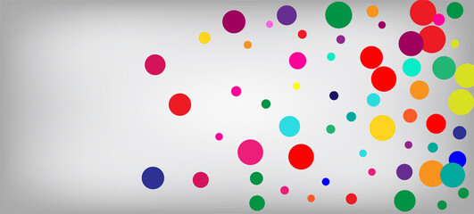 Rainbow Confetti Trendy Vector Background.