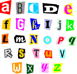 Vector illustration of the ripped letters