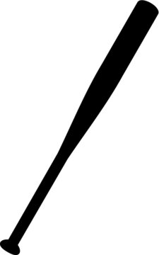 Vector illustration of the baseball bat silhouette