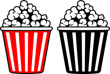 Vector illustration of the popcorns