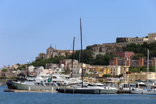 Gaeta, Italy - The town and port seen from Caboto waterfront