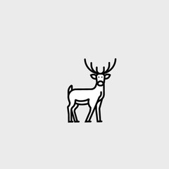 Vector illustration of deer icon