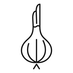 Fresh onion icon, outline style