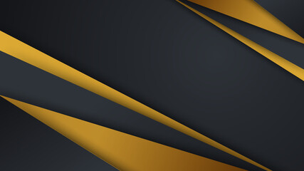 Elegant navy black gold background with overlap layer. Suit for business, corporate, institution, party, festive, seminar, and talks
