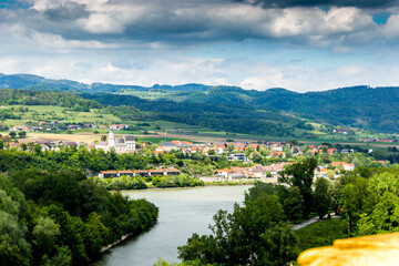 Fototapeta na wymiar Danube river in Wachau valley. Austria.