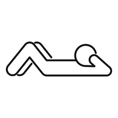 Quiet space icon, outline style