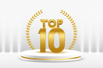 top 10 golden podium award background