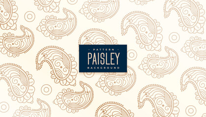 beautiful paisley pattern stylish background