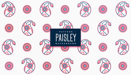 nice colors paisley pattern on white background