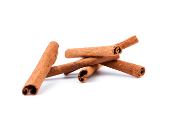 Cinnamon sticks, isolated on white background