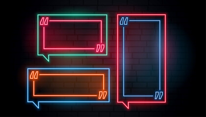 neon frame quotation boxes pack