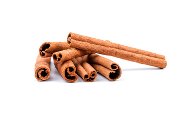Cinnamon sticks, isolated on white background