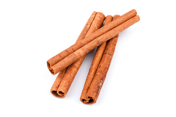 Cinnamon sticks, isolated on white background