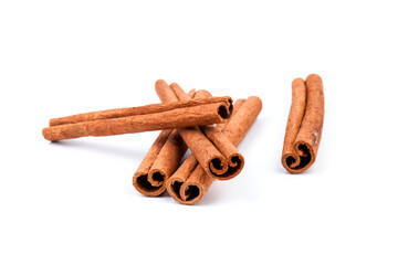 Cinnamon sticks, isolated on white background