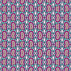 Seamless oriental arabesque pattern. Mosaic tiles boho  ethnic design in vector  Indian or Arabic motifs.