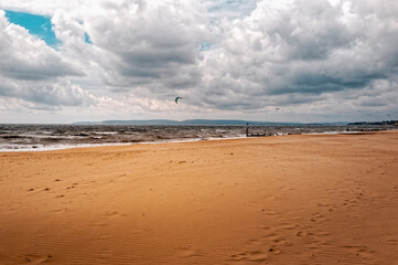 Fototapeta na wymiar Boscombe Beach, Bournemouth, England