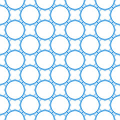 Fototapeta premium Seamless pattern tile with mandalas. Vintage decorative elements. Hand drawn mandala background design element