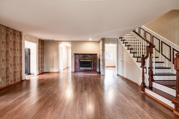 room with a staircase