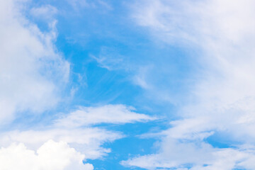 The blue sky and the clouds during the day