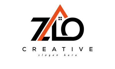 initial ZLO letters real estate construction logo vector